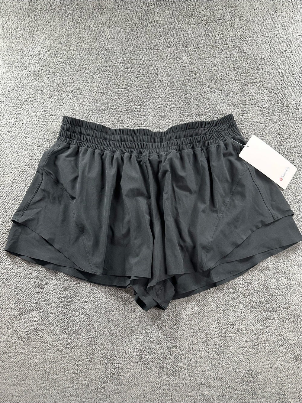 Lululemon Shake It Out High Rise Run Shorts Black XL New
